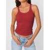 imageTrendy Queen Womens Tank Tops Crop Camisole Summer Fashion Sleeveless Ribbed Workout Basic Going Out Gym Spring Clothes 2026Red