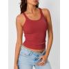 imageTrendy Queen Womens Tank Tops Crop Camisole Summer Fashion Sleeveless Ribbed Workout Basic Going Out Gym Spring Clothes 2026Red
