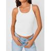 imageTrendy Queen Womens Tank Tops Crop Camisole Summer Fashion Sleeveless Ribbed Workout Basic Going Out Gym Spring Clothes 2026White