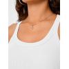 imageTrendy Queen Womens Tank Tops Crop Camisole Summer Fashion Sleeveless Ribbed Workout Basic Going Out Gym Spring Clothes 2026White