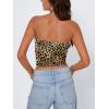 imageTrendy Queen Womens Y2K Tube Tops Butter Soft NonSlip Strapless Crop Top Stretchy Bandeau Summer ClothesBlack Leopard