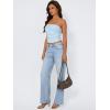 imageTrendy Queen Womens Y2K Tube Tops Butter Soft NonSlip Strapless Crop Top Stretchy Bandeau Summer ClothesBlue White Stripe