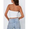 imageTrendy Queen Womens Y2K Tube Tops Butter Soft NonSlip Strapless Crop Top Stretchy Bandeau Summer ClothesOrange Flower