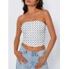 imageTrendy Queen Womens Y2K Tube Tops Butter Soft NonSlip Strapless Crop Top Stretchy Bandeau Summer ClothesWhite Polka Dots