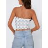 imageTrendy Queen Womens Y2K Tube Tops Butter Soft NonSlip Strapless Crop Top Stretchy Bandeau Summer ClothesWhite Polka Dots