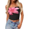 imageTrendy Queen Womens Y2K Tube Tops Butter Soft NonSlip Strapless Crop Top Stretchy Bandeau Summer ClothesBlack