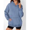 imageTrendy Queen Oversized Hoodies for Women Teen Girl Winter Sweatshirt Cute Acid Wash PulloverBlue