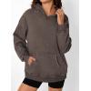 imageTrendy Queen Oversized Hoodies for Women Teen Girl Winter Sweatshirt Cute Acid Wash PulloverBrown