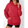 imageTrendy Queen Oversized Hoodies for Women Teen Girl Winter Sweatshirt Cute Acid Wash PulloverRed