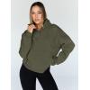 imageTrendy Queen Womens Sweatshirts Quarter Half Zip Pullover Hoodies Fall Fashion 2026 Winter Fleece Jackets SweatersArmy Green