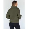imageTrendy Queen Womens Sweatshirts Quarter Half Zip Pullover Hoodies Fall Fashion 2026 Winter Fleece Jackets SweatersArmy Green