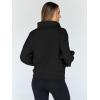 imageTrendy Queen Womens Sweatshirts Quarter Half Zip Pullover Hoodies Fall Fashion 2026 Winter Fleece Jackets SweatersBlack