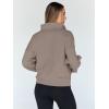 imageTrendy Queen Womens Sweatshirts Quarter Half Zip Pullover Hoodies Fall Fashion 2026 Winter Fleece Jackets SweatersCoffee Grey