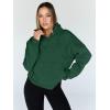 imageTrendy Queen Womens Sweatshirts Quarter Half Zip Pullover Hoodies Fall Fashion 2026 Winter Fleece Jackets SweatersDarkgreen
