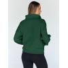 imageTrendy Queen Womens Sweatshirts Quarter Half Zip Pullover Hoodies Fall Fashion 2026 Winter Fleece Jackets SweatersDarkgreen
