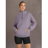 imageTrendy Queen Womens Sweatshirts Quarter Half Zip Pullover Hoodies Fall Fashion 2026 Winter Fleece Jackets SweatersGreypurple
