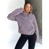 imageTrendy Queen Womens Sweatshirts Quarter Half Zip Pullover Hoodies Fall Fashion 2026 Winter Fleece Jackets SweatersGreypurple