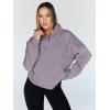 imageTrendy Queen Womens Sweatshirts Quarter Half Zip Pullover Hoodies Fall Fashion 2026 Winter Fleece Jackets SweatersGreypurple