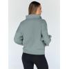 imageTrendy Queen Womens Sweatshirts Quarter Half Zip Pullover Hoodies Fall Fashion 2026 Winter Fleece Jackets SweatersLight Green