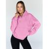 imageTrendy Queen Womens Sweatshirts Quarter Half Zip Pullover Hoodies Fall Fashion 2026 Winter Fleece Jackets SweatersPink