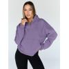 imageTrendy Queen Womens Sweatshirts Quarter Half Zip Pullover Hoodies Fall Fashion 2026 Winter Fleece Jackets SweatersPurple