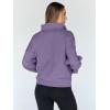 imageTrendy Queen Womens Sweatshirts Quarter Half Zip Pullover Hoodies Fall Fashion 2026 Winter Fleece Jackets SweatersPurple