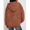 imageTrendy Queen Zip Up Hoodies for Women Oversized Acid Wash Sweatshirt Winter Fashion Jacket Cute Y2k Fall teen girls pulloverBrown