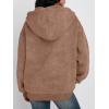 imageTrendy Queen Zip Up Hoodies for Women Oversized Acid Wash Sweatshirt Winter Fashion Jacket Cute Y2k Fall teen girls pulloverCoffee