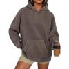 imageTrendy Queen Oversized Hoodies for Women Teen Girl Winter Sweatshirt Cute Acid Wash PulloverBrown