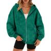 imageTrendy Queen Zip Up Hoodies for Women Oversized Acid Wash Sweatshirt Winter Fashion Jacket Cute Y2k Fall teen girls pulloverGreen