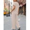 imageTrendy Queen 2 Piece Lounge Sets for Women Summer 2026 Henley Sweatsuit Travel Vacation Airport Outfits Pajamas SetsApricot