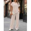 imageTrendy Queen 2 Piece Lounge Sets for Women Summer 2026 Henley Sweatsuit Travel Vacation Airport Outfits Pajamas SetsApricot