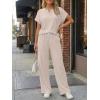 imageTrendy Queen 2 Piece Lounge Sets for Women Summer 2026 Henley Sweatsuit Travel Vacation Airport Outfits Pajamas SetsApricot