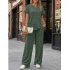 imageTrendy Queen 2 Piece Lounge Sets for Women Summer 2026 Henley Sweatsuit Travel Vacation Airport Outfits Pajamas SetsArmy Green