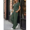 imageTrendy Queen 2 Piece Lounge Sets for Women Summer 2026 Henley Sweatsuit Travel Vacation Airport Outfits Pajamas SetsArmy Green