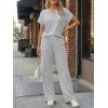 imageTrendy Queen 2 Piece Lounge Sets for Women Summer 2026 Henley Sweatsuit Travel Vacation Airport Outfits Pajamas SetsHeather Grey