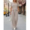 imageTrendy Queen 2 Piece Lounge Sets for Women Summer 2026 Henley Sweatsuit Travel Vacation Airport Outfits Pajamas SetsKhaki