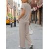imageTrendy Queen 2 Piece Lounge Sets for Women Summer 2026 Henley Sweatsuit Travel Vacation Airport Outfits Pajamas SetsKhaki