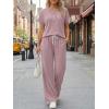 imageTrendy Queen 2 Piece Lounge Sets for Women Summer 2026 Henley Sweatsuit Travel Vacation Airport Outfits Pajamas SetsPink