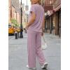 imageTrendy Queen 2 Piece Lounge Sets for Women Summer 2026 Henley Sweatsuit Travel Vacation Airport Outfits Pajamas SetsPurple