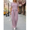 imageTrendy Queen 2 Piece Lounge Sets for Women Summer 2026 Henley Sweatsuit Travel Vacation Airport Outfits Pajamas SetsPurple