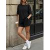imageTrendy Queen 2 Piece Summer Set Oversized Top amp Loose Fit Shorts with PocketsBlack