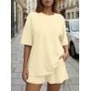 imageTrendy Queen 2 Piece Summer Set Oversized Top amp Loose Fit Shorts with PocketsButter Yellow