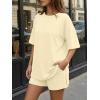 imageTrendy Queen 2 Piece Summer Set Oversized Top amp Loose Fit Shorts with PocketsButter Yellow