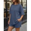 imageTrendy Queen 2 Piece Summer Set Oversized Top amp Loose Fit Shorts with PocketsDusty Blue
