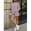 imageTrendy Queen 2 Piece Summer Set Oversized Top amp Loose Fit Shorts with PocketsLilac
