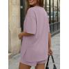 imageTrendy Queen 2 Piece Summer Set Oversized Top amp Loose Fit Shorts with PocketsLilac