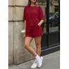 imageTrendy Queen 2 Piece Summer Set Oversized Top amp Loose Fit Shorts with PocketsRed