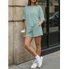 imageTrendy Queen 2 Piece Summer Set Oversized Top amp Loose Fit Shorts with PocketsSage