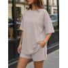imageTrendy Queen 2 Piece Summer Set Oversized Top amp Loose Fit Shorts with PocketsSmoke